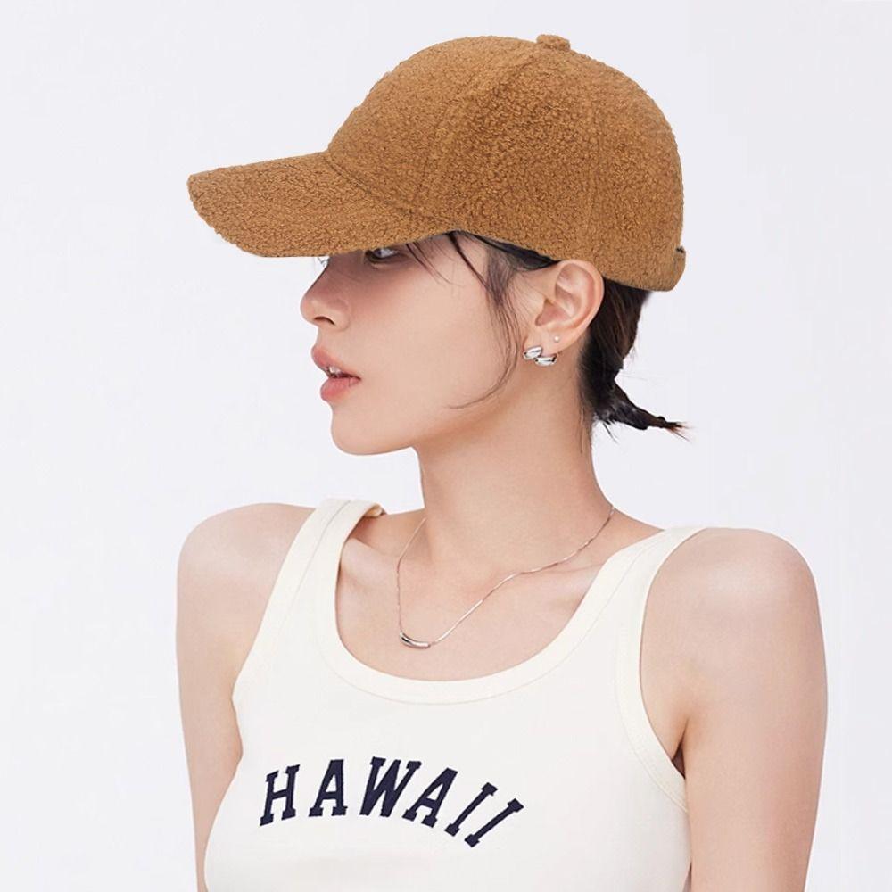 All-match Sun Hat Thicken Warm Snapback Caps Adjustable Baseball Cap  for Men Women