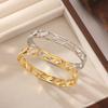 Hot-selling Titanium Steel Bracelet, Fashionable and Elegant, Inlaid with Rhinestones, Hollow Leaf Design, High-end Stainless Steel Bracelet