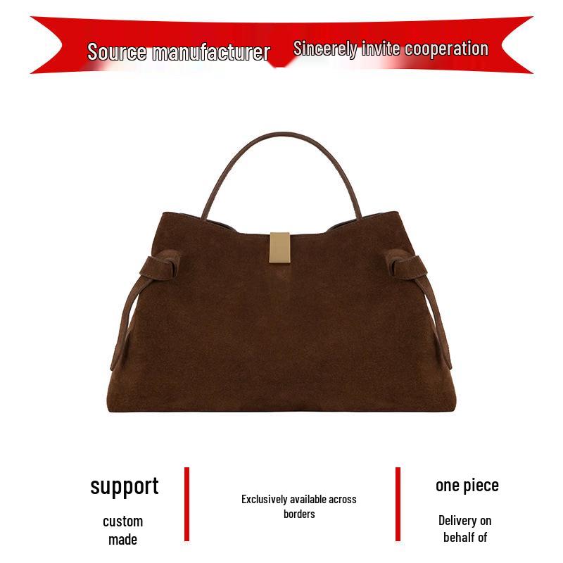 YUZEFI Potsticker Retro semišová taška přes rameno pro podzim/zimu