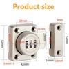 Password Rotate Bolt Latch 3 Digit Combination Home Security Latch Gate Latches Door Keyless Lock Twist Rotating Barrel Locks