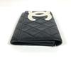 Chanel Cambon Line CC CC Mark Logo Compact Folded Wallet Leather Black/White