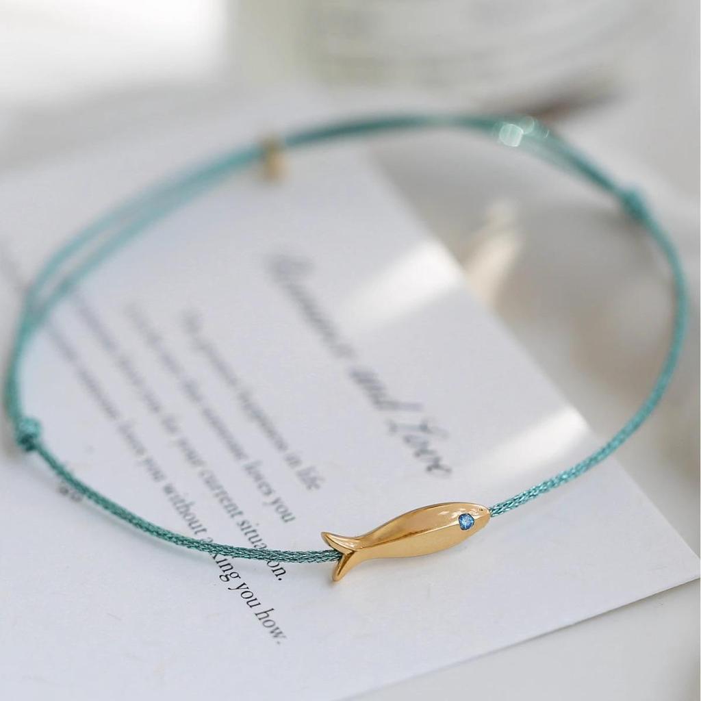 Luck Koi Anklet: Delicate Fish Woven Foot Rope for Summer 2024