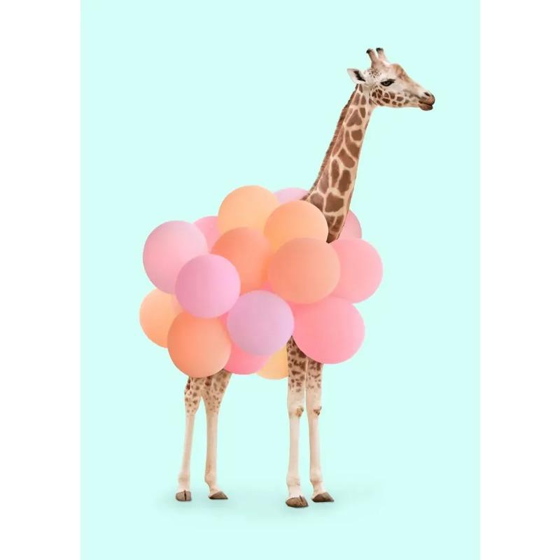 Fashion Giraffe Zebra Flamingo Party Pink Poster Animals Wall Art Canvas Painting Posters for Living Room Modern Home Decor