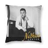 Handsome Nathan Carter Square Pillowcase Polyester Linen Velvet Pattern Zip Decor Throw Pillow Case Home Cushion Cover