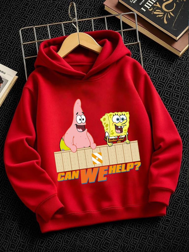 Pearl SpongeBob Hooded Sweatshirt For Kids Summer Cute Crewneck Age 3-14