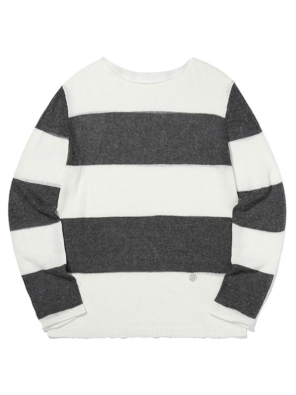 KIRSH See-Through Block Long Sleeve Knit [Ivory]