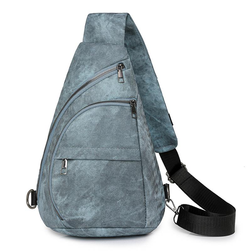 Soft Leather Chest Bag Outdoor Crossbody Bag Vintage Women's Shoulder Bag