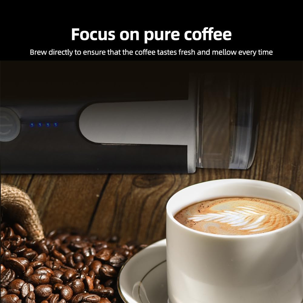 Mini Portable Electric Espresso Coffee Machines Rechargeable Wireless Fully Automatic Handheld Capsule Coffee Machine