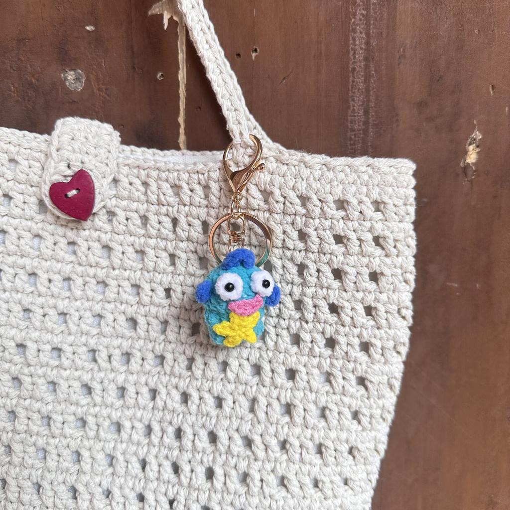 Handgemacht 3,5cm Niedlich Stricken Mini Häkeln Hässliche Fisch Ornamente Faultierform Häkelgarn Anhänger DIY Puppe Schlüsselanhänger Großhandel