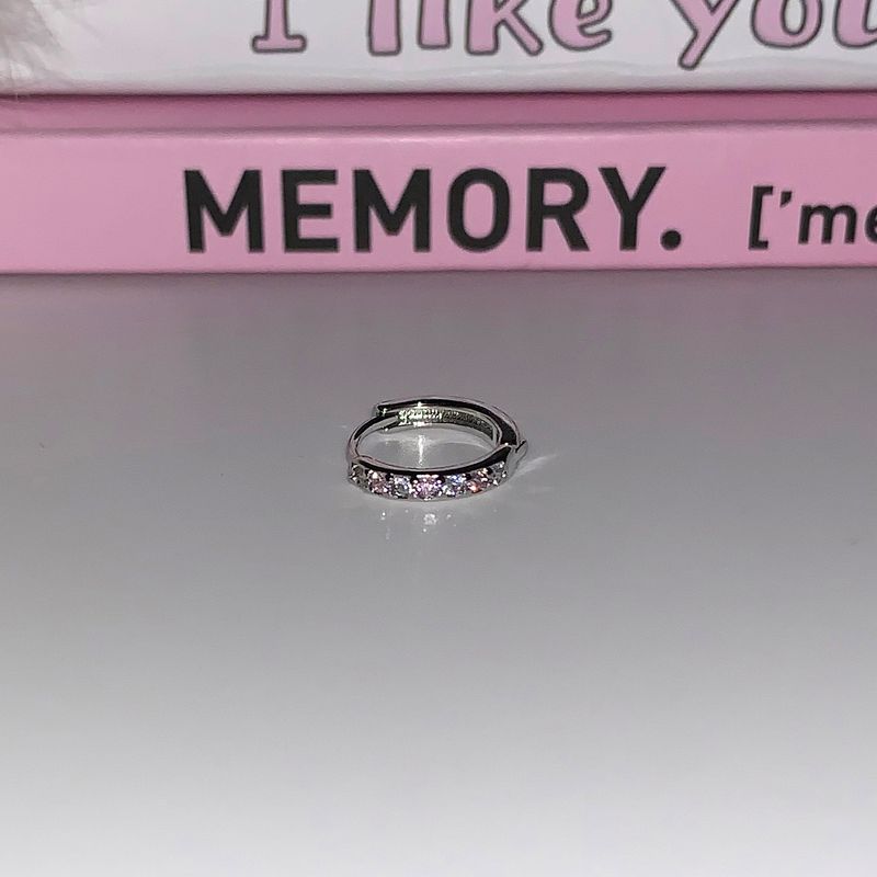 

Розовый кулон-снежинка с крестом, серьга-пусет для козелка из титановой стали, милое кольцо для уха с сердечком из страз, многослойные нишевые серьги, серьги для женщин Flash Drill Earring Single