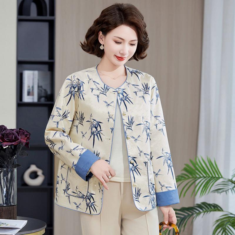 Elegant Chinese Tang Suit Jacket for Women: Spring & Autumn Style 2026 XL (Up to 105 Jin)