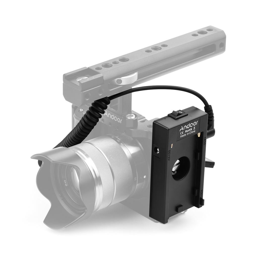 NP-F970 F750 Battery Plate Holder Adapter + FZ100 Dummy Battery Coupler Compatible with Sony