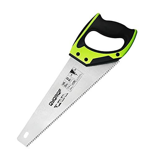 14in Pro Hand Saw, 11 TPI Fine-Cut Soft-Grip Hardpoint Handsaw Perfect for Sawing, Trimming, Gardening, Pruning & Cutting Wood, Drywall, Plastic Pipes