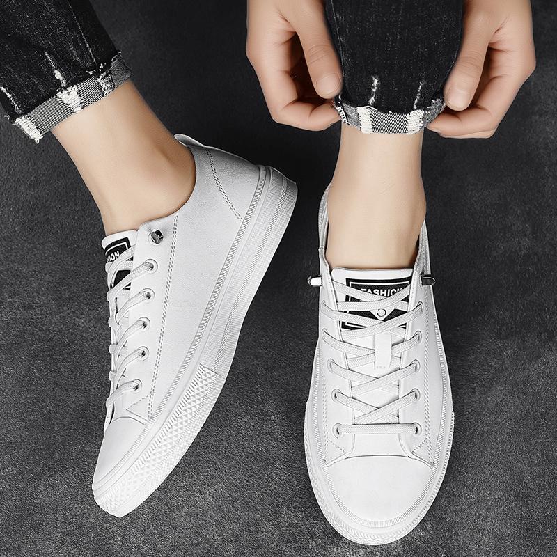 Fashion Casual Men's Board Shoes Comfortable and Trendy Style Work and Fashion Party Outdoor Walking White Young Shoes Lace Up NEW