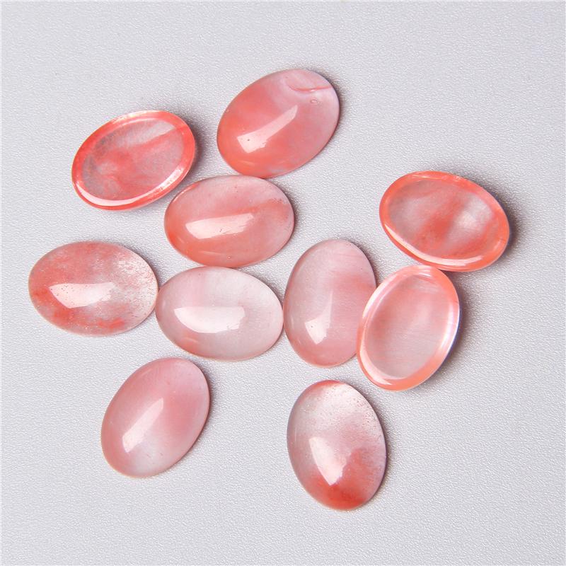 5pc Natural Stone Cabochon Oval Charm Egg Shape Flatback Stone Loose Cabochon for DIY Jewerly Ring Necklace Bracelet Accessories