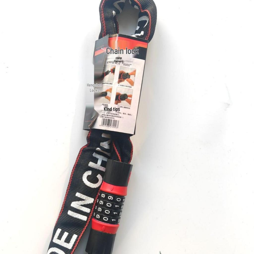 Portable Anti-Theft 4-5 Digit Combination Bicycle & Electric Vehicle Chain Lock