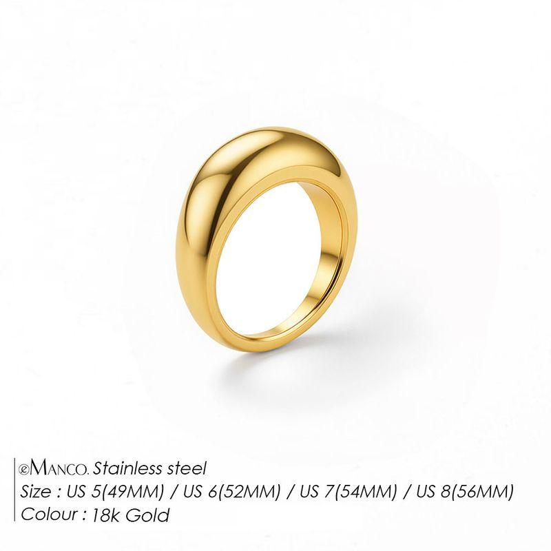 Emanco European and American Ins-Style Internet Celebrity New Stainless Steel Ring, Fashionable Niche Design, Versatile Open Ring, Direct Sales