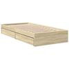 VidaXL Bed Frames and Drawers Sonoma Oak 75x190cm Engineered Wood, Bed, Storage Bed, Single Bed Frame, Bed 3280715