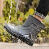 Modische Winter-Regen-Arbeitsstiefel für Herren Lässige Knöchel-Herren-Koch-Regenstiefel Mode Rutschfest Angelstiefel Herren Wasserdichter Outdoor-Stiefel