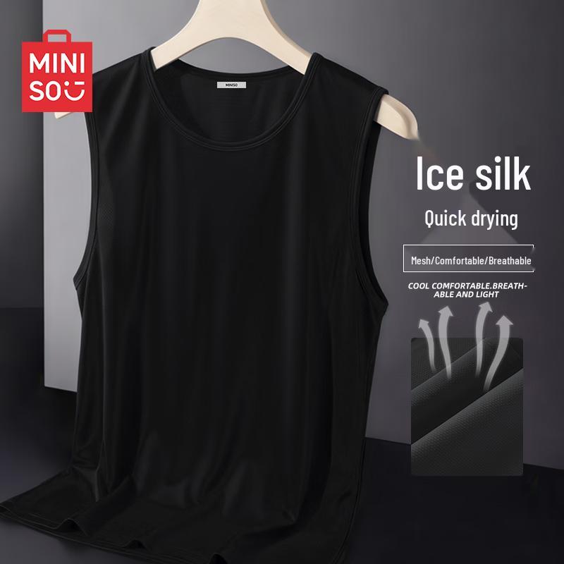 MINISO Men s Ice Silk Quick-Dry Mesh Tank Top M