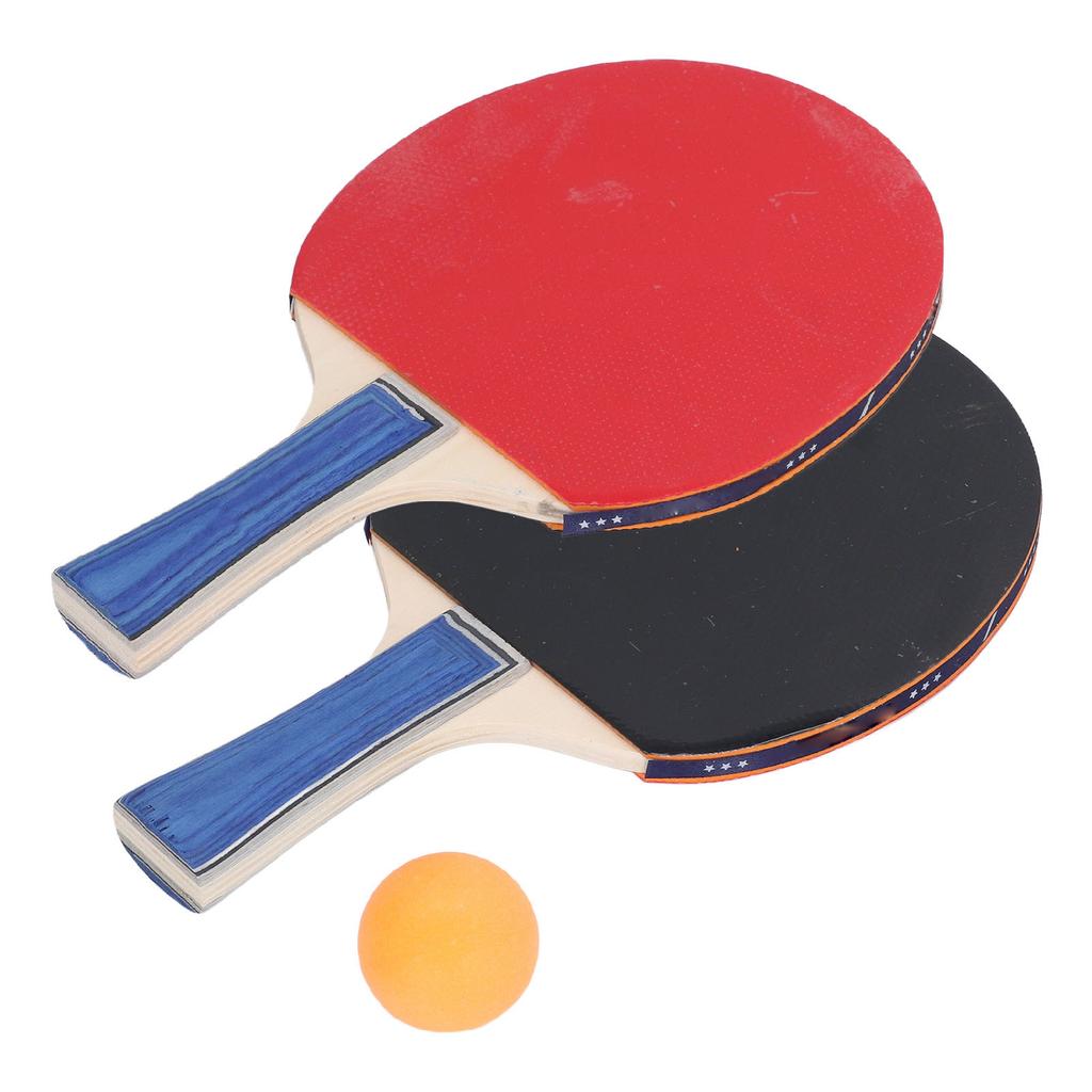2 Schläger 3 Bälle Tischtennisschläger Ball Set mit beidseitigen Noppen innen Schüttelgriff Ping Pong Schläger Sets für Indoor