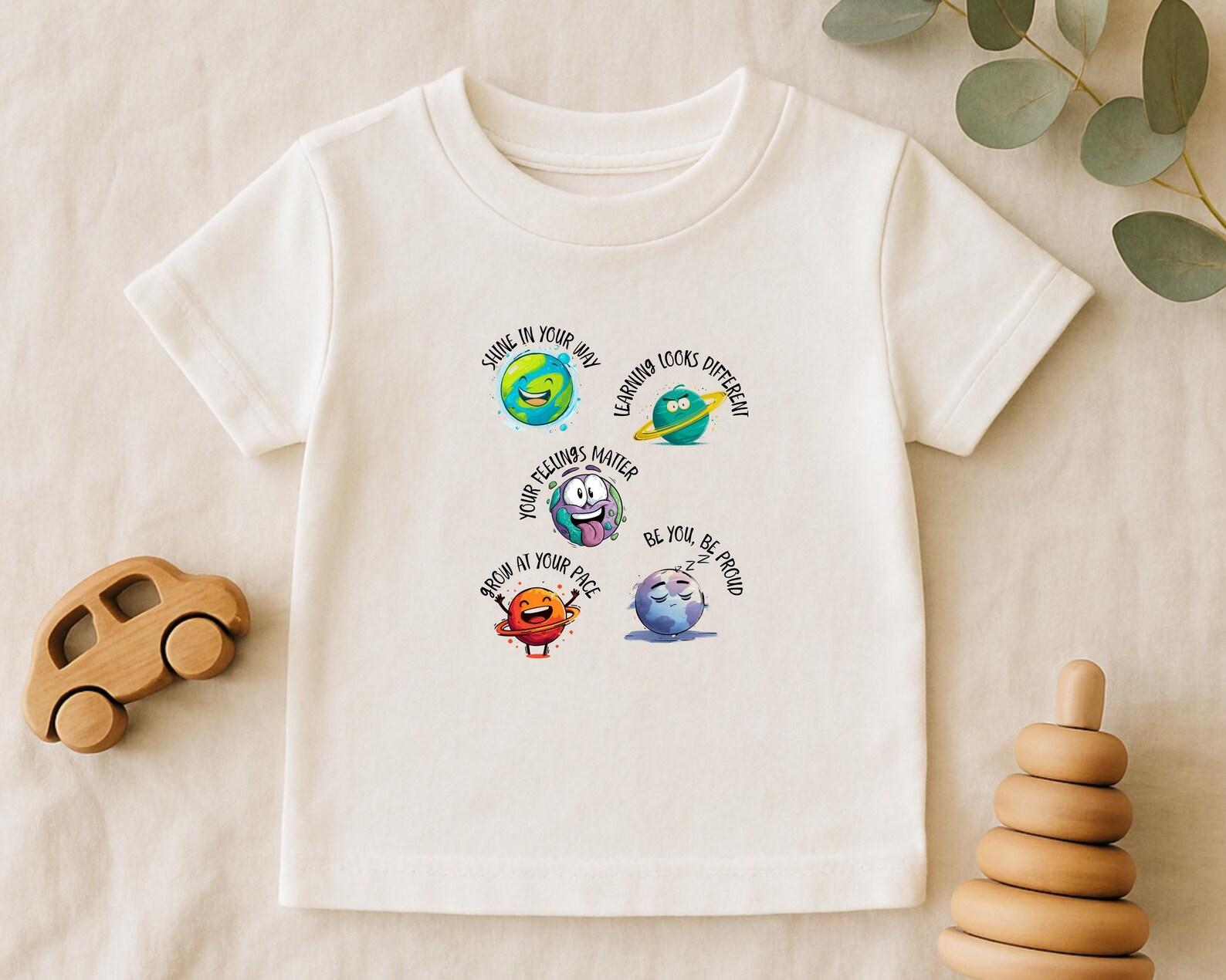 Neurodiversity Kids T-Shirt: Colorful Characters & Positive Affirmations 160