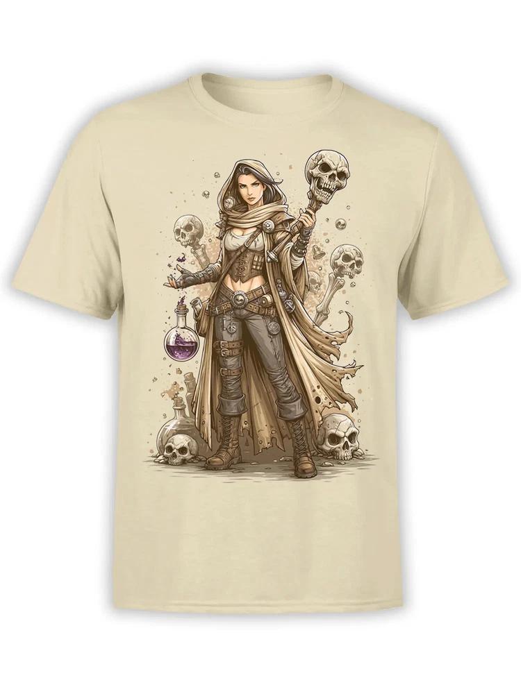Skull Sorceress Fantasy TShirt Unisex S