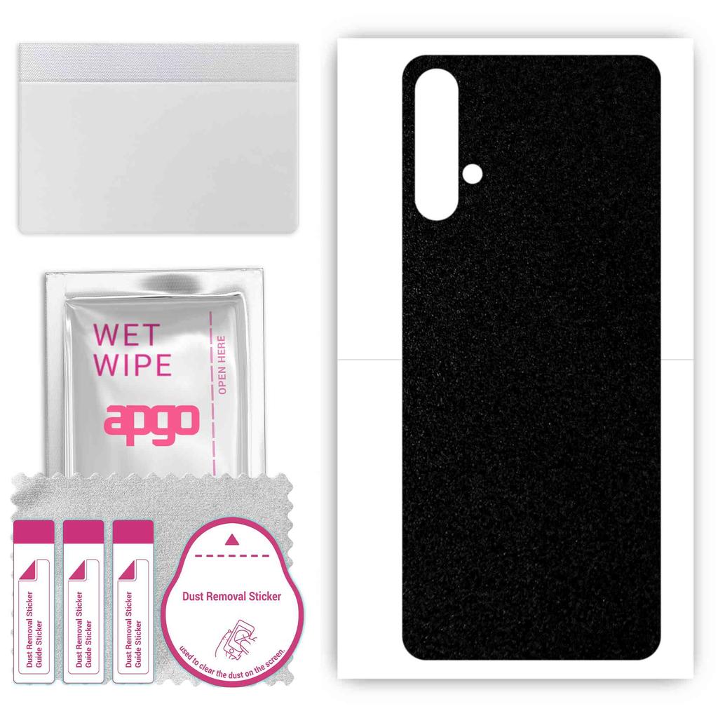 apgo Protective Skin Sticker for the Back Compatible with Huawei Nova 5 Pro, Wrap Film, Foil, Vinyl - Pattern Matte Black