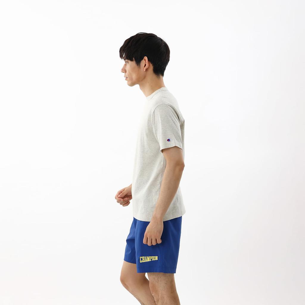 Champion Oatmeal Short Crew Size Size L Men's T-Shirt, Sleeve, Neck, 100% Cotton, Basic, C8-Z312Z,