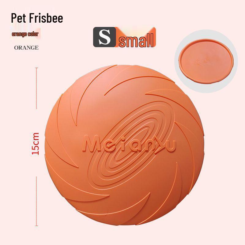 Silicone Bite-Resistant Floating Dog Frisbee Toy for Training Border Collies & Large Dogs