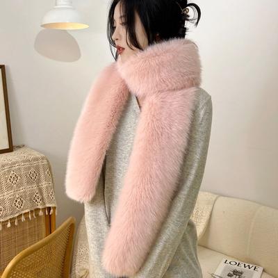 Imitation Fox Hair Fur Scarve Fur Long Scarve Warm Collar Shawl Versatile Fur Scarve Autumn and Winter Ladies Scarve