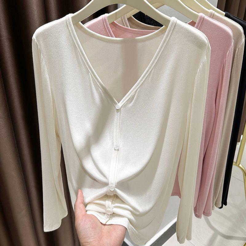 

Женский кардиган-шаль из модала с V-образным вырезом большого размера - Легкая летняя верхняя одежда 3XL белый