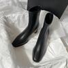 Vintage Warm Cotton Women Ankle Boots Fashion Elegant Square Toe Shoes Autumn Winter Thick Heel Women'S Short Booties