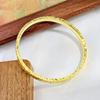 Gold-Plated Icy Bangle: Women's High-End Luxury Bracelet Accessory