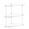 Acrylic Storage Rack Easy To Install Three Layer Corner Stand Small Corner Table for Living Room Bedroom Bathroom