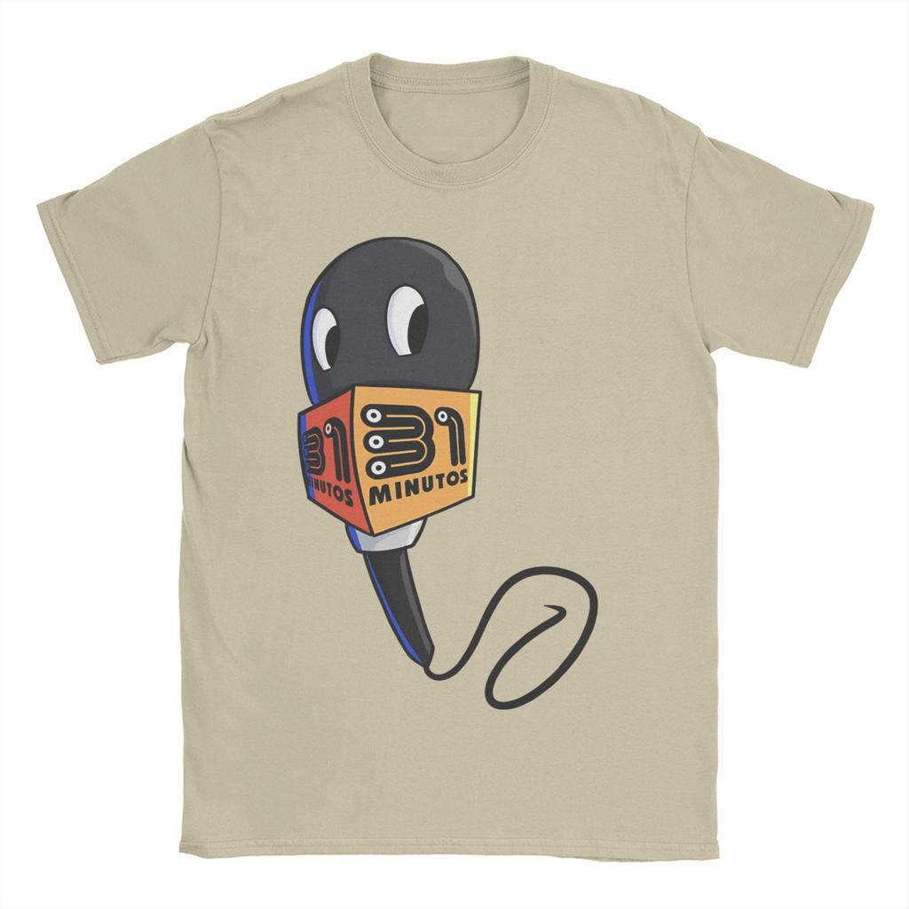 Herr Dam T-shirts Mikrofonen Chilenskt program 31 Minutos Rolig 100% Bomull T-shirt 31 Minutos T-shirt Rund Hals Kläder Sommar
