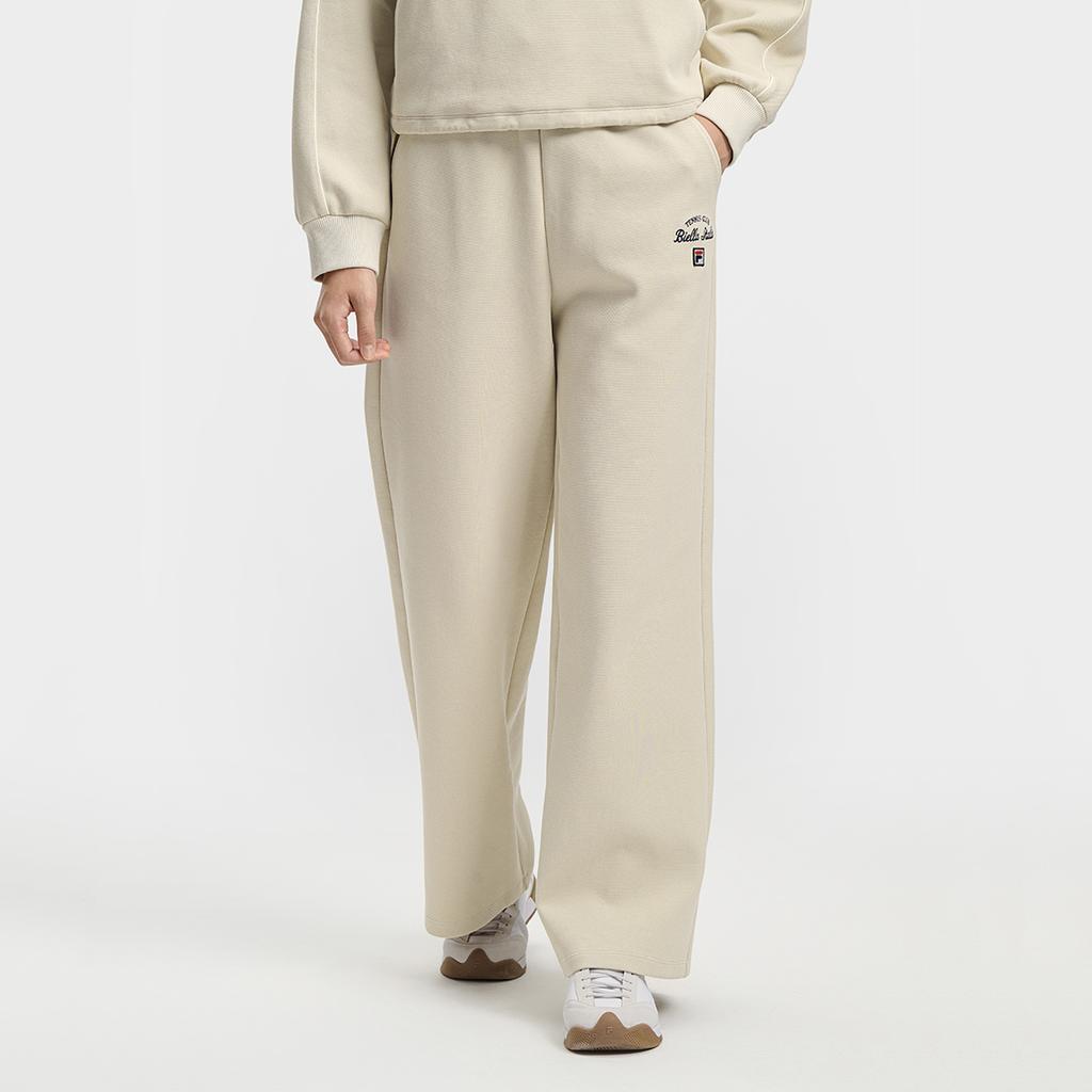 Fila Tennis Fashion Simple Classic Retro Casual Loose Comfortable Knitted Sports Pants Women Bottoms Peach A11W613603FBG