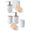Badezimmer-Set Zubehör Seifenschale, Zahnbürstenhalter, Lotionspender