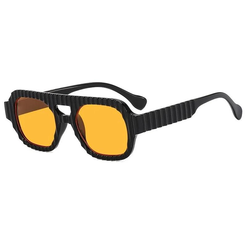 Vintage Double Beams Rectangle Sunglasses Women Men Designer Retro Small Frame UV400 Protection Sun Glasses
