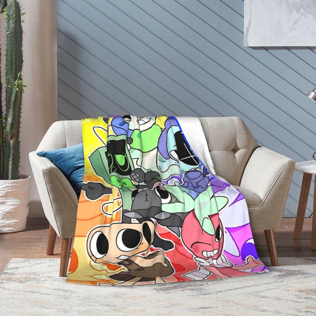 Tecknad Dandy Astros Dandys Värld Spelfilt Multi-storlek Mjuk Luddig Plysch Pläd för Soffa Soffa och Säng