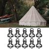 10Pcs Tent Guy Rope Tensioners Tent Rope Fasteners Rope Buckles Adjusters Cord Tensioners for Camping Outdoor Activity