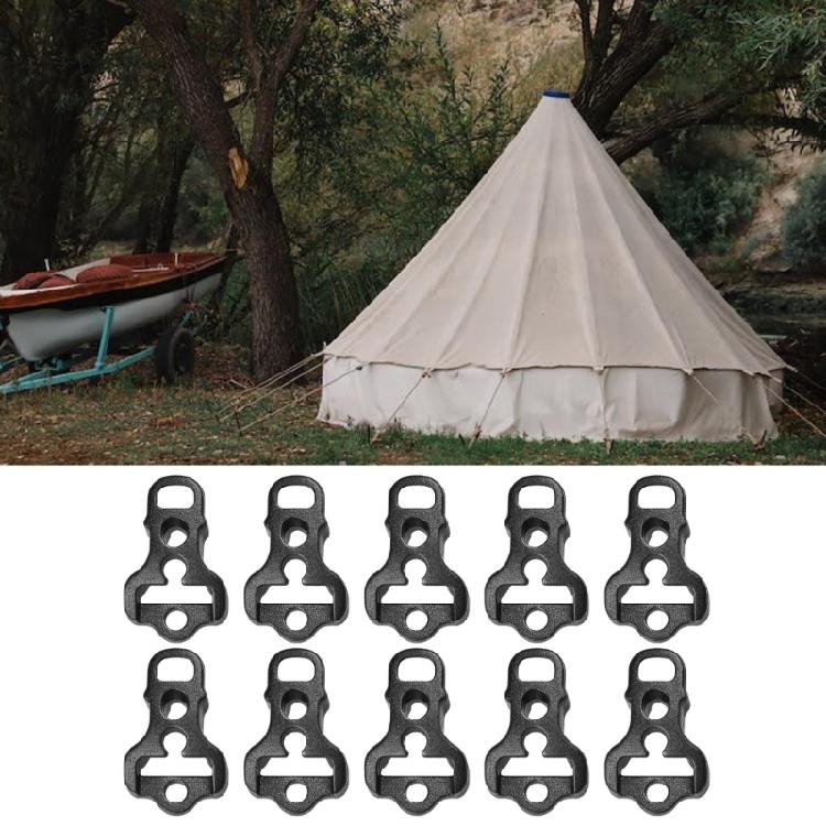 10Pcs Tent Guy Rope Tensioners Tent Rope Fasteners Rope Buckles Adjusters Cord Tensioners for Camping Outdoor Activity