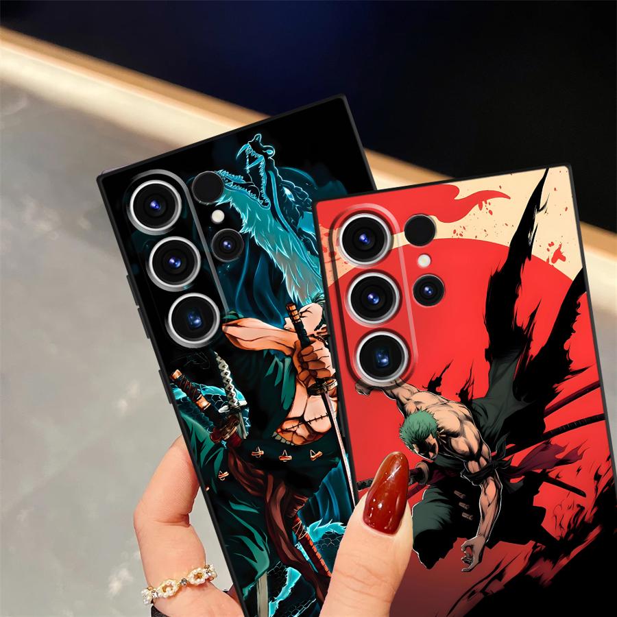 Luffy Zoro Cartoon Case for Samsung Galaxy S21 S22 S9 S20 S24 Plus S23 FE S25 Ultra Funda Phone Cover