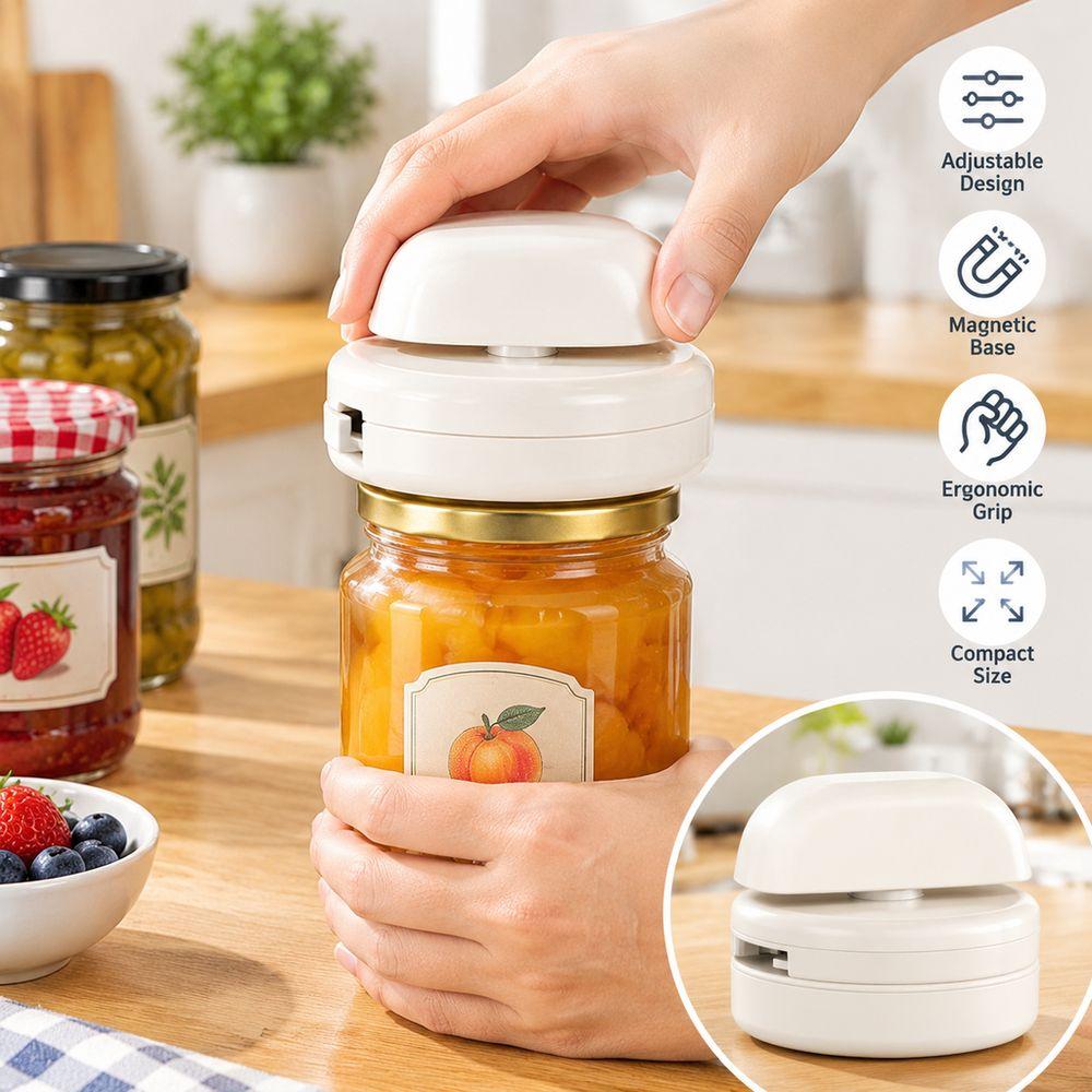 Adjustable Jar Opener Magnetic Base Can Opener New Lid Remover Kitchen
