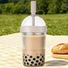 Taza de Café Reutilizable de 17 oz, Vaso para Bebidas Frías con Tapa y Pajita para Mujeres, Hombres, Viajeros, Estudiantes, Oficina en Casa, Gimnasio, Playa, Picnic, Camping