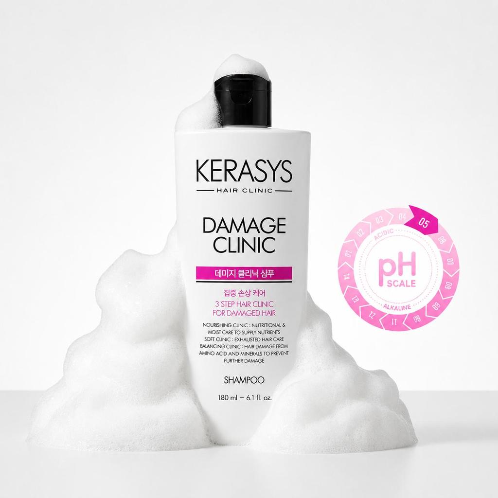 KERASYS Damage Clinic Shampoo 180 ml + Spülung 180 ml Set