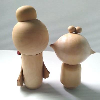 Kokeshi doll Retro wooden sosaku cute girls Japanese Kimono Ornament Japan