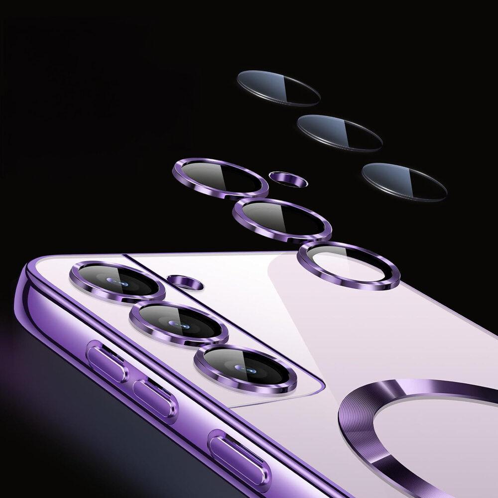 Case for Samsung Galaxy S22, Electro MagSafe, Purple + Glass Screen Protector