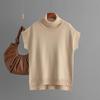 2024 Autumn/Winter Women's High Neck Sleeveless Knit Vest Top