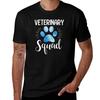 Funny Cute Veterinary Squad Vet Tech Assistant Receptionist Student Intern Paw Print Veterinarian Tshirt